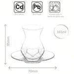 Set 6 pahare cu 6 farfurioare 165ml Model LAV Alya pentru ceai, cafea, espresso - imagine 3