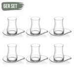 Set de 6 Cesti de Ceai+6 Farfurii, LAV, Model Eva, 170 ml, 12 Piese, 6 Cesti + 6 Farfurii - imagine 4