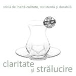 Set 6 pahare cu 6 farfurioare 165ml Model LAV Alya pentru ceai, cafea, espresso - imagine 5