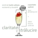 Set 6 pahare cu picior 220ml Model LAV Empire pentru sampanie, vin spumant - imagine 7