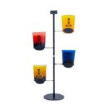 Suport Metalic pentru Ceai cu Bule, 4 Pahare, Design Elegant si Practic