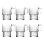 Set 6 Cesti cu Maner pentru Ceai, LAV, Model Helen, Calitate Extra, 270 ml, Design Modern - imagine 3