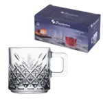 Set de 2 Cani cu Maner Timeless, Pasabahce, Design Cristal, ideal pentru Bauturi Calde si Reci, 315ml - imagine 2