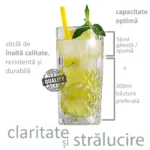 Set 6 pahare 356ml Model LAV Odin pentru apa, suc, limonada, frappe - imagine 3