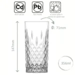 Set 6 pahare 356ml Model LAV Odin pentru apa, suc, limonada, frappe - imagine 4