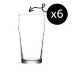Set 6 Pahare Premium, Model Noniq, LAV, pentru bere, 570 ml