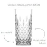 Set 6 pahare 356ml Model LAV Odin pentru apa, suc, limonada, frappe - imagine 6