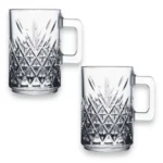 Set de 2 Cani cu Maner Timeless, Pasabahce, Design Cristal, ideal pentru Bauturi Calde si Reci, 315ml - imagine 4