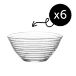 Set 6 Boluri, Model Derin, LAV, pentru deserturi, salate, supe si aperitive, 300 ml