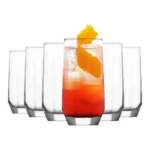 Set 18 Pahare LAV Diamond, Sticla Transparenta, 6 Long Drink 385 ml, 6 Apa 310 ml, 6 Whisky 215 ml
