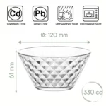 Set 6 Boluri, pentru Deserturi, Gustari si Salate, LAV, Model Artemis, 330 ml - imagine 7