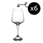 Set 6 Pahare Premium, Calitate Extra, Model Lal, LAV, pentru Vin, 400 ml