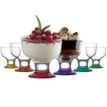 Set 6 Cupe Premium, Model Destina Rainbow, LAV, pentru Inghetata si Deserturi, 285 ml
