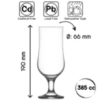 Set 6 Pahare Bere Premium, Calitate Extra, Model Nevakar, LAV, 385 ml - imagine 5